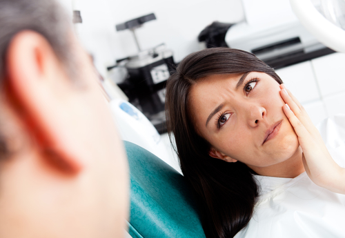 Woman at the dentist